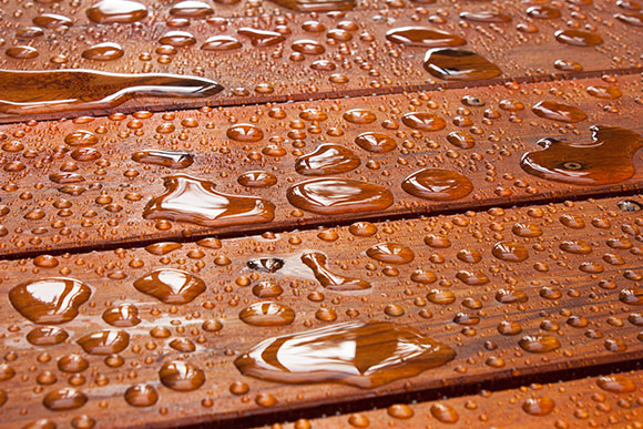 Clear decking oil applied to hardwood decking boards clear decking oil applied to hardwood decking boards